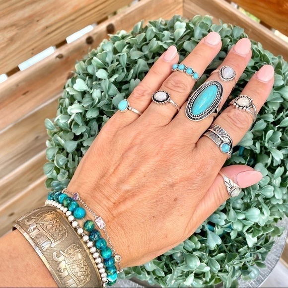 🌙Enchanting Sweet Boho ring set w Gypsy/prairie/country Vibe - Picture 3 of 8